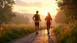 nordic walking rano czy wieczorem
