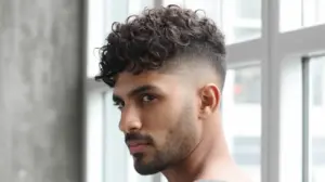 Fryzury Męskie Kręcone Włosy Wygolone Boki