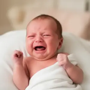 noworodek napina się i płacze po jedzeniu