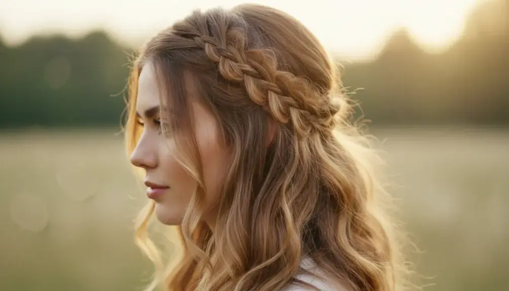 Na czym polega fryzura z warkoczem i rozpuszczonymi włosami?